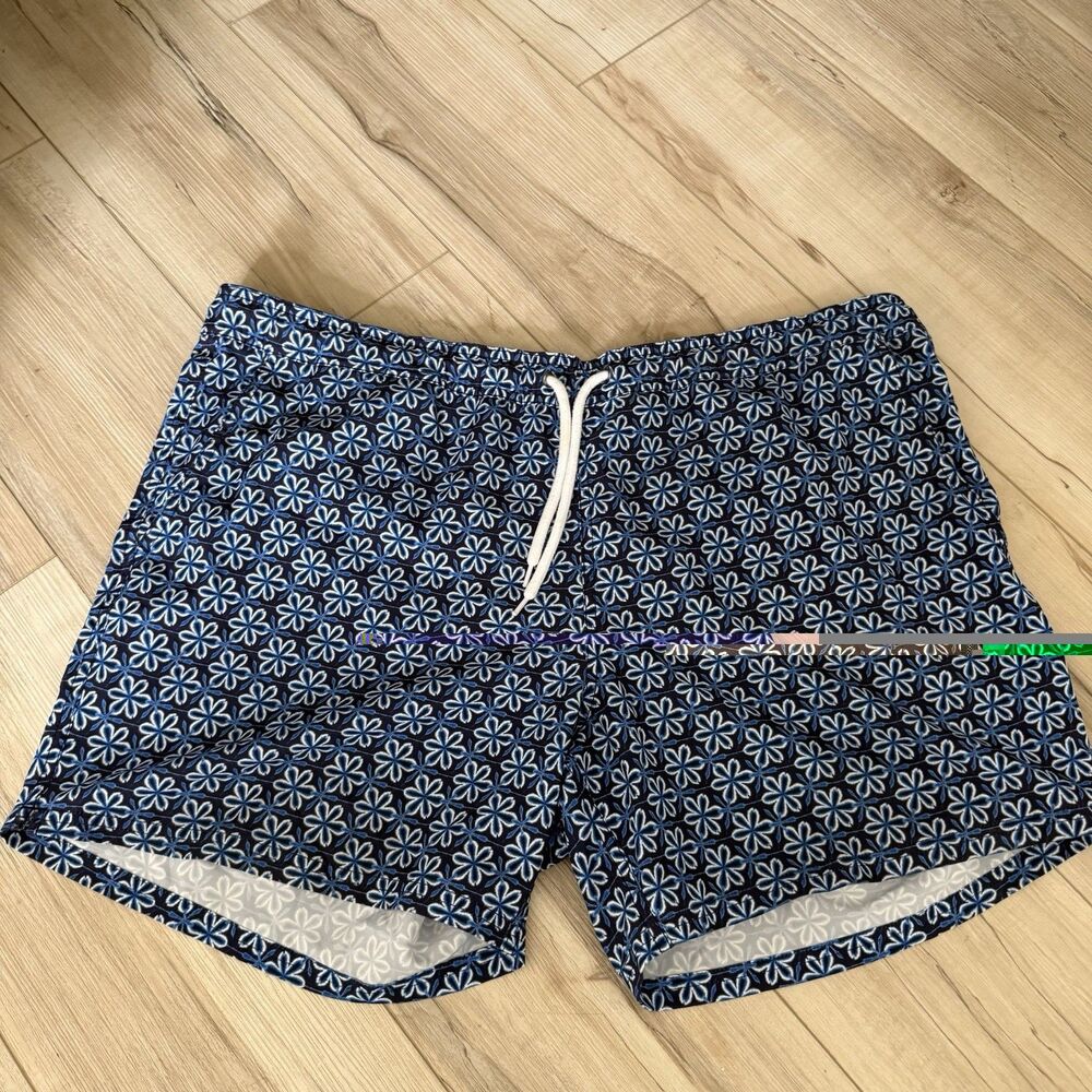 J.Crew Mens XL Printed Swim Shorts Floral Microfiber Board Shorts Pockets